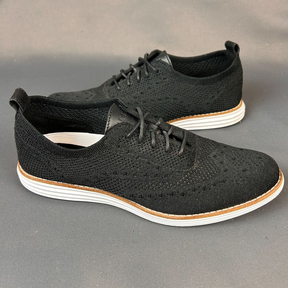 Cole Haan Black Stitchlite Wingtip Oxford Sneaker Shoes Size 8B - Picture 9 of 16
